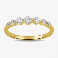 Womens 1/2 CT. T.W. Lab Grown White Diamond 10K Gold Anniversary Wedding Band