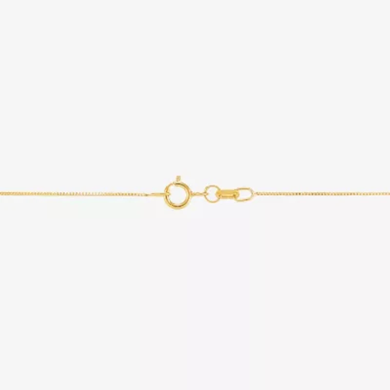 Womens 14K Gold 20 Inch Box Chain Necklace