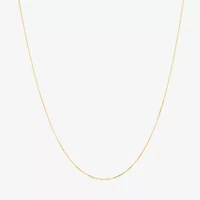 Womens 14K Gold 20 Inch Box Chain Necklace