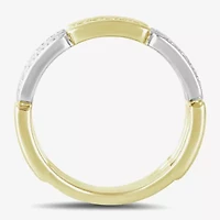 (I / I2) Womens 1/3 CT. T.W. Lab Grown White Diamond 14K Gold Over Silver Band