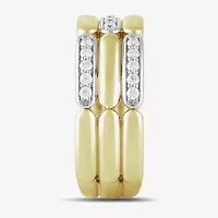 (I / I2) Womens 1/3 CT. T.W. Lab Grown White Diamond 14K Gold Over Silver Band
