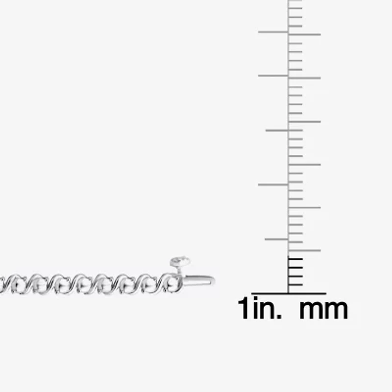 (F/Si2) Womens White Diamond Sterling Silver 18 Inch Tennis Necklace