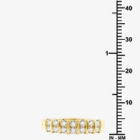 Womens 1/2 CT. T.W. Lab Grown White Diamond 14K Gold Over Silver Sterling Band