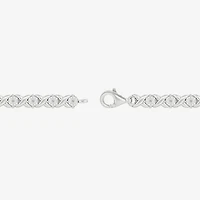 Womens 1/10 CT. T.W. Natural White Diamond Sterling Silver 7.5 Inch Tennis Bracelet