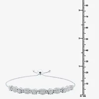 (G-H / Si2-Si3) Womens 1/2 CT. T.W. Lab Grown White Diamond Sterling Silver Bolo Bracelet