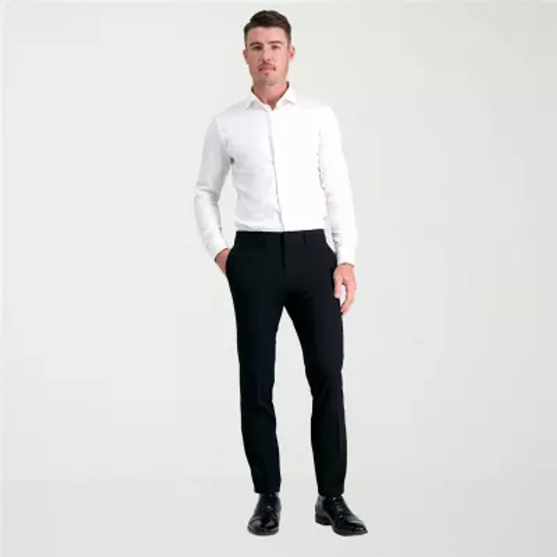 Haggar JMH Ultra 4-Way Stretch Mens Slim Fit Flat Front Pant