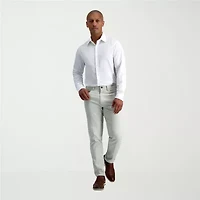 Haggar Smart Wash Mens Slim Fit Easy Care Long Sleeve Dress Shirt