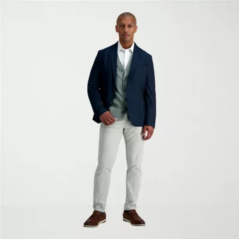 Haggar Smart Wash Mens Slim Fit Easy Care Long Sleeve Dress Shirt