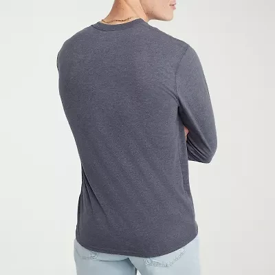 Hanes Mens Long Sleeve Classic Fit Henley Shirt