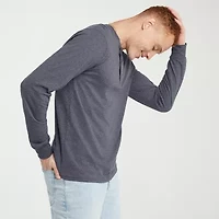 Hanes Mens Long Sleeve Classic Fit Henley Shirt