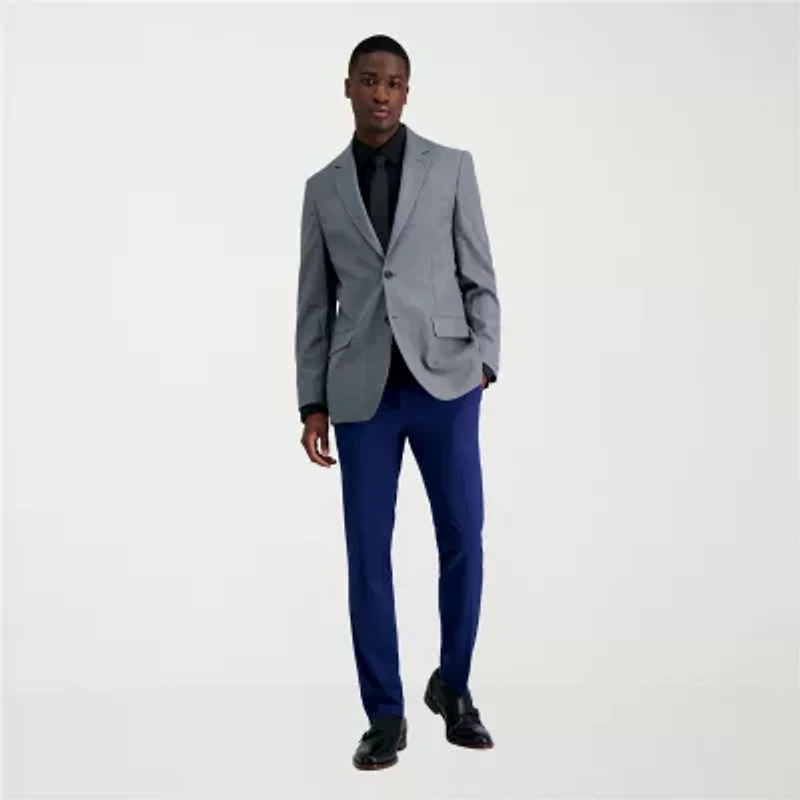 Haggar JMH Houndstooth Mens Stretch Fabric Classic Fit Sport Coat