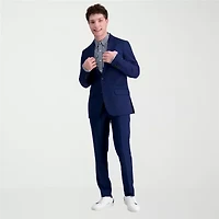 Haggar Smart Wash Tech Suit Mens Comfort Waistband Slim Fit Flat Front Pant