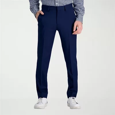 Haggar Smart Wash Tech Suit Mens Comfort Waistband Slim Fit Flat Front Pant