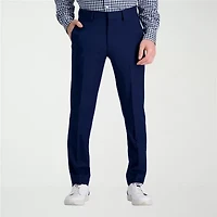 Haggar Smart Wash Tech Suit Mens Comfort Waistband Slim Fit Flat Front Pant