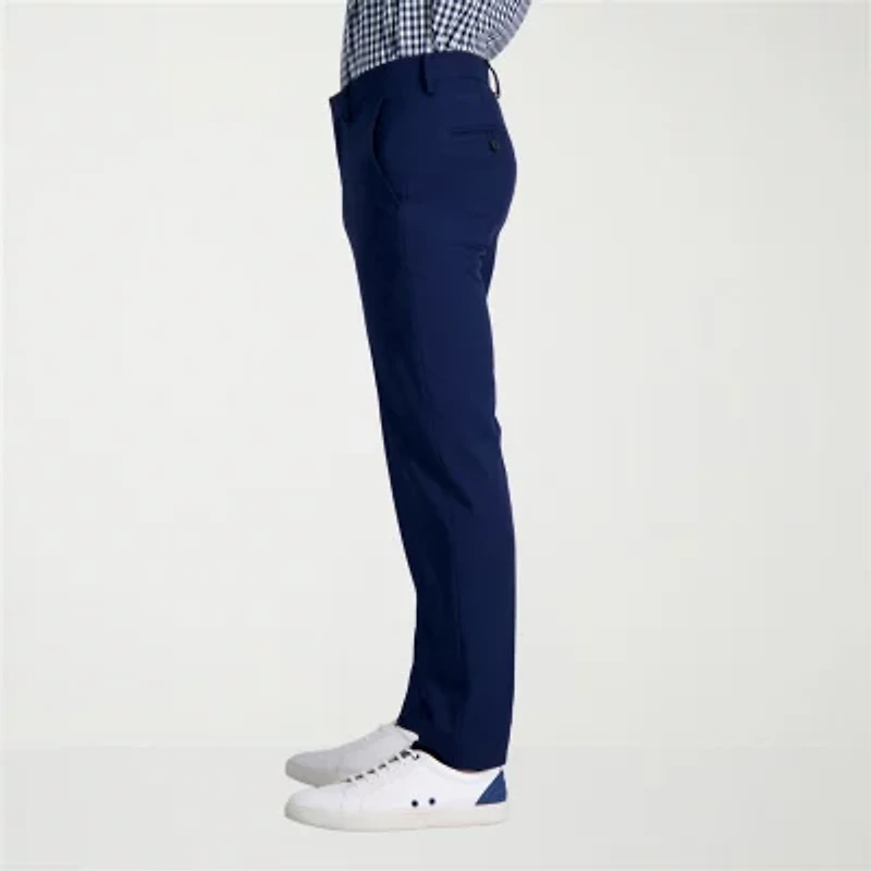 Haggar Smart Wash Tech Suit Mens Comfort Waistband Slim Fit Flat Front Pant