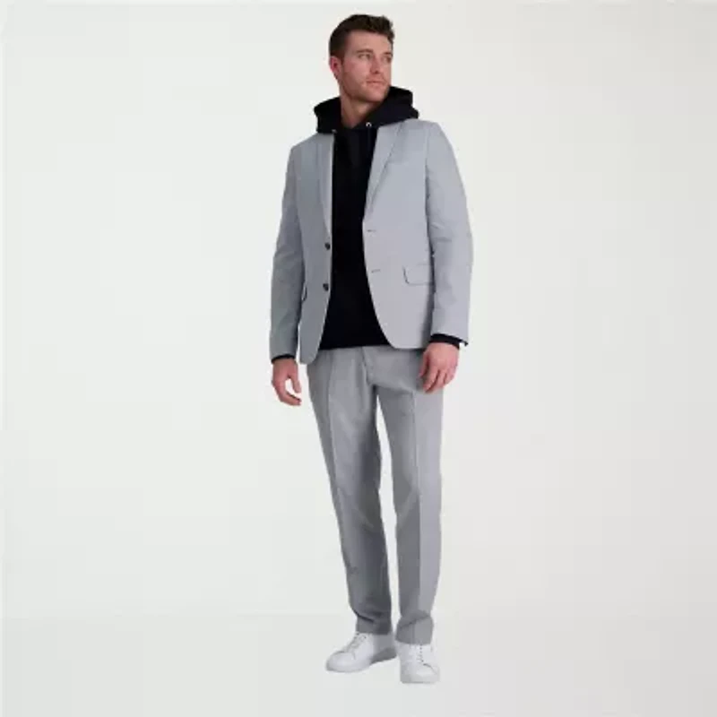 Haggar Smart Wash With Repreve Mens Comfort Waistband Slim Fit Flat Front Pant