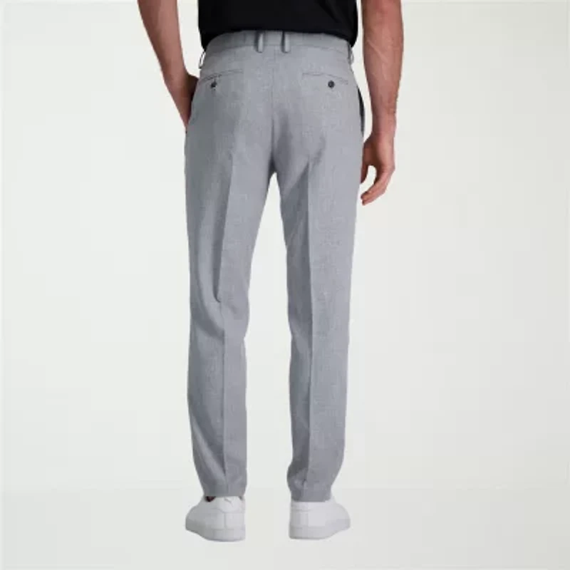 Haggar Smart Wash With Repreve Mens Comfort Waistband Slim Fit Flat Front Pant