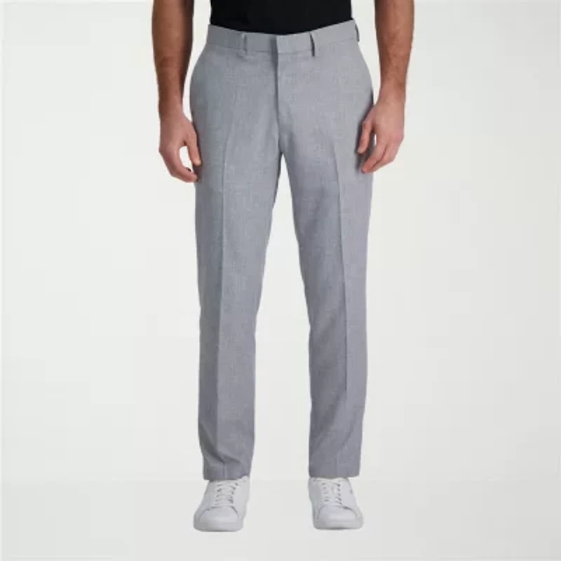 Haggar Smart Wash With Repreve Mens Comfort Waistband Slim Fit Flat Front Pant