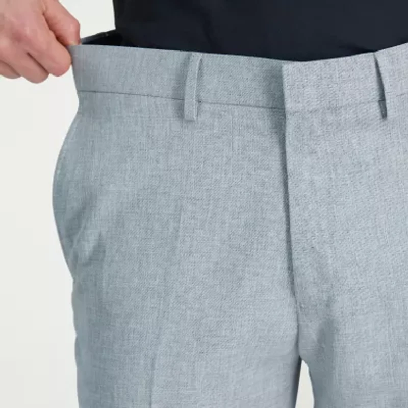Haggar Smart Wash With Repreve Mens Comfort Waistband Slim Fit Flat Front Pant