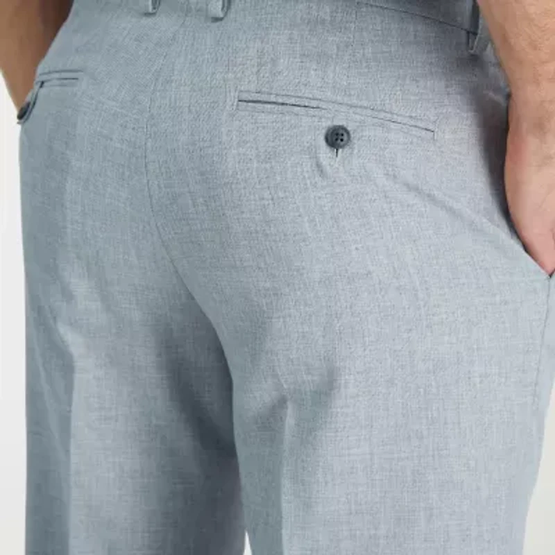 Haggar Smart Wash With Repreve Mens Comfort Waistband Slim Fit Flat Front Pant