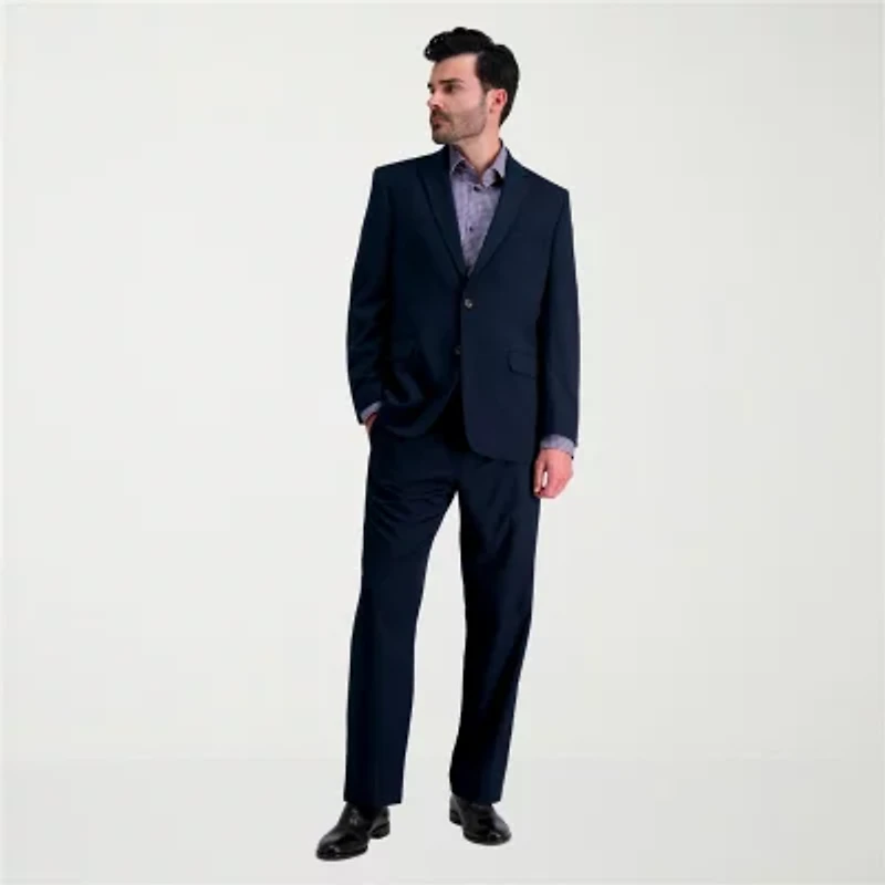 Haggar JMH Herringbone Mens Stretch Fabric Classic Fit Suit Jacket