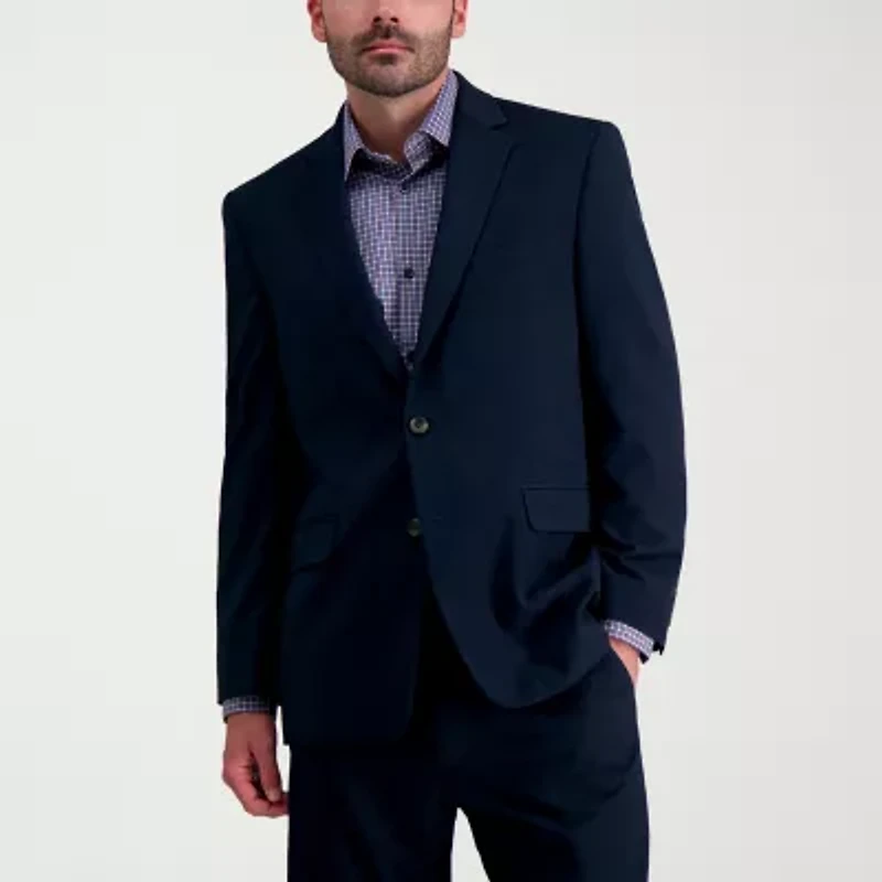 Haggar JMH Herringbone Mens Stretch Fabric Classic Fit Suit Jacket