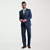 Haggar JMH Sharkskin Mens Stretch Fabric Classic Fit Windowpane Suit Jacket
