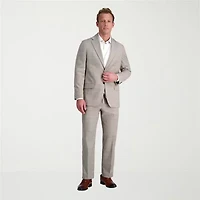 Haggar JMH Tailored Glen Plaid Mens Stretch Fabric Flat Front Suit Pant