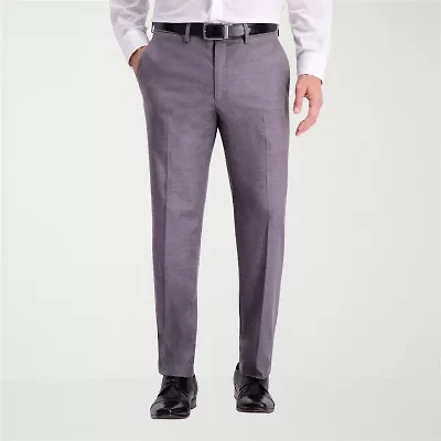 Haggar JMH Textured Weave Mens Stretch Fabric Slim Fit Flat Front Suit Pant