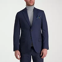 Haggar JMH Tailored Windowpane Mens Stretch Fabric Classic Fit Suit Jacket