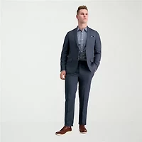 Haggar Smart Wash With Repreve Mens Comfort Waistband Straight Slim Fit Flat Front Pant