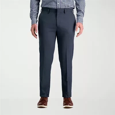 Haggar Smart Wash With Repreve Mens Comfort Waistband Straight Slim Fit Flat Front Pant
