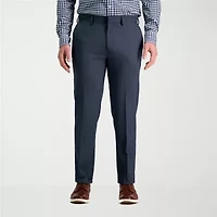 Haggar Smart Wash With Repreve Mens Comfort Waistband Straight Slim Fit Flat Front Pant