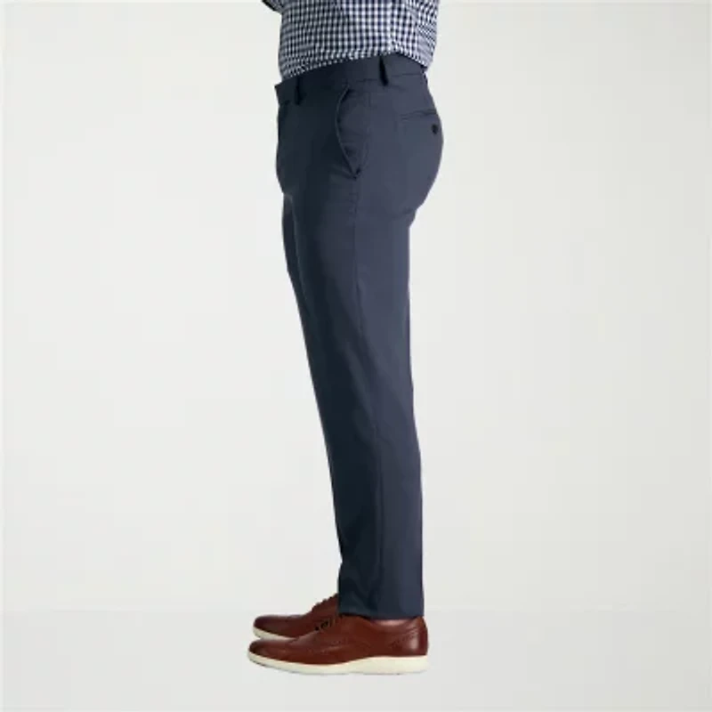 Haggar Smart Wash With Repreve Mens Comfort Waistband Slim Fit Flat Front Pant