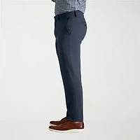 Haggar Smart Wash With Repreve Mens Comfort Waistband Straight Slim Fit Flat Front Pant