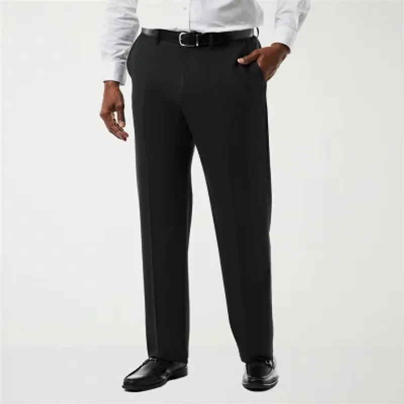 Haggar JMH Premium Stretch Sharkskin Mens Big Fabric Classic Fit Flat Front Suit Pant