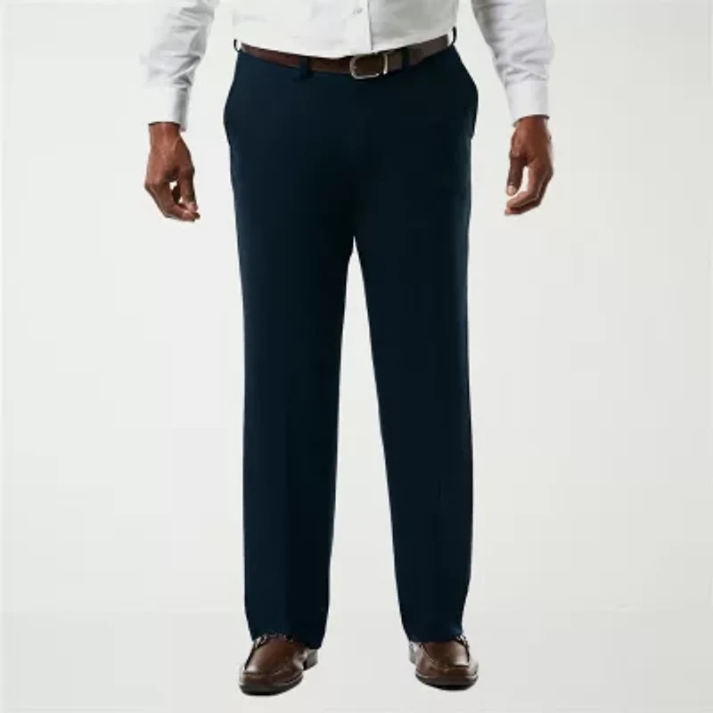 Haggar JMH Premium Stretch Sharkskin Mens Big Fabric Classic Fit Flat Front Suit Pant