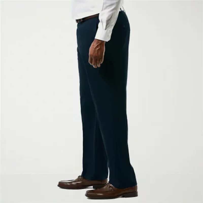 Haggar JMH Premium Stretch Sharkskin Mens Big Fabric Classic Fit Flat Front Suit Pant