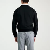 Haggar Stretch Gabardine Mens Lightweight Bomber Jacket