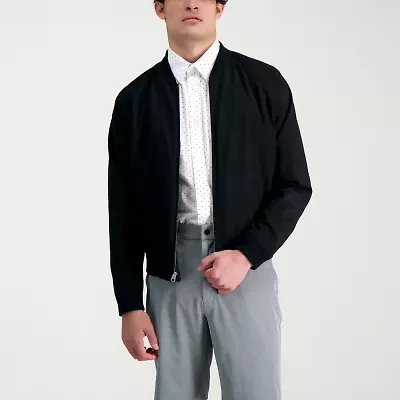 Haggar Stretch Gabardine Mens Lightweight Bomber Jacket