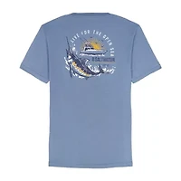 IZOD Saltwater Mens Crew Neck Short Sleeve Classic Fit Graphic T-Shirt