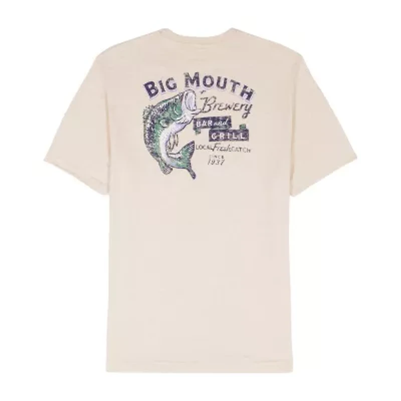 IZOD Saltwater Mens Crew Neck Short Sleeve Classic Fit Graphic T-Shirt