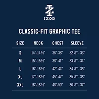 IZOD Saltwater Mens Crew Neck Short Sleeve Classic Fit Graphic T-Shirt