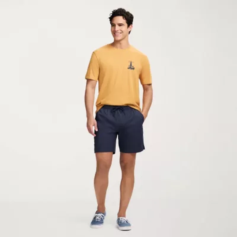 IZOD Saltwater Mens Crew Neck Short Sleeve Classic Fit Graphic T-Shirt