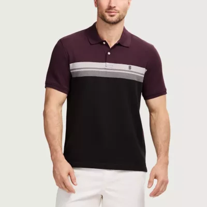 IZOD Advantage Performance Colorblock Mens Classic Fit Short Sleeve Polo Shirt