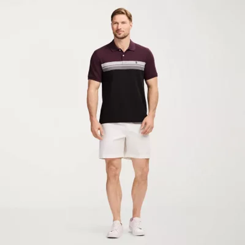 IZOD Advantage Performance Colorblock Mens Classic Fit Short Sleeve Polo Shirt