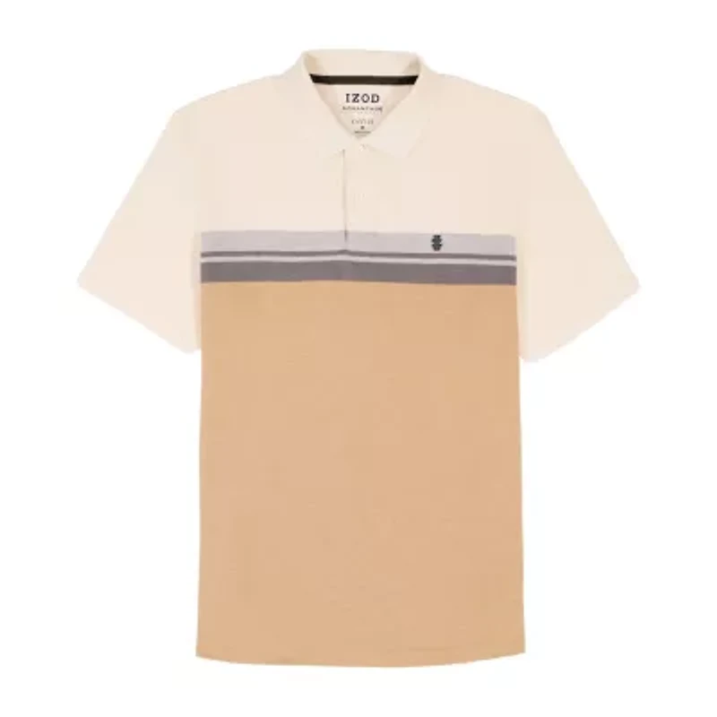 IZOD Advantage Performance Colorblock Mens Classic Fit Short Sleeve Polo Shirt