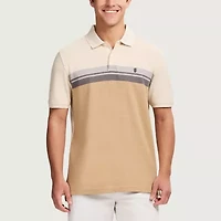 IZOD Advantage Performance Colorblock Mens Classic Fit Short Sleeve Polo Shirt