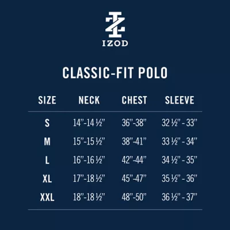 IZOD Advantage Performance Colorblock Mens Classic Fit Short Sleeve Polo Shirt
