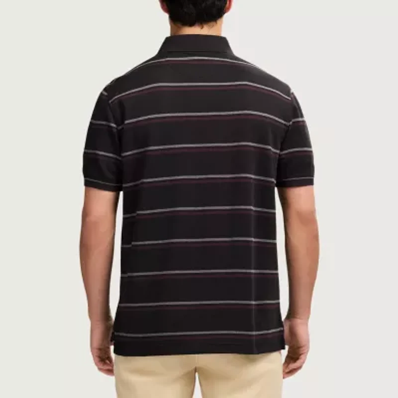 IZOD Advantage Performance Stripe Mens Classic Fit Short Sleeve